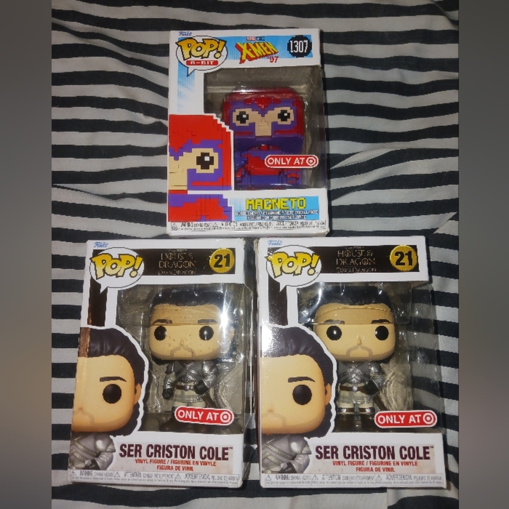 Funko Pop! Ser Criston Cole and Magneto Figures - Black and Red